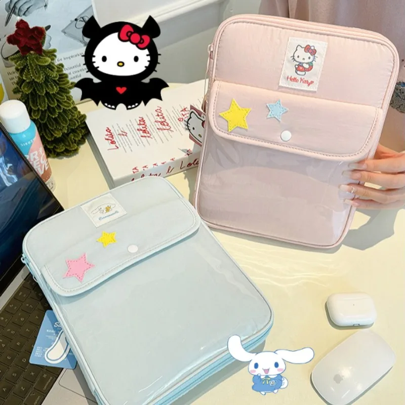 

Sanrio Hello Kitty 11-inch Laptop Bag Computer Cartoon Protective Notebook Case Cinnamoroll Pochacco Laptop Sleeve Handbag Gift