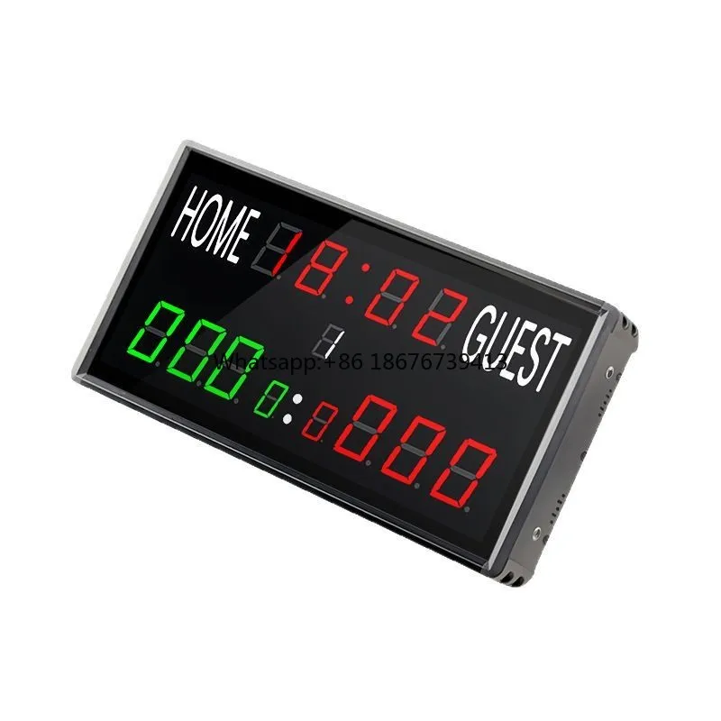 Portable Indoor Court Electronic Score Counter for Basketball Football Match Digital LED Scoreboard with Remote Control