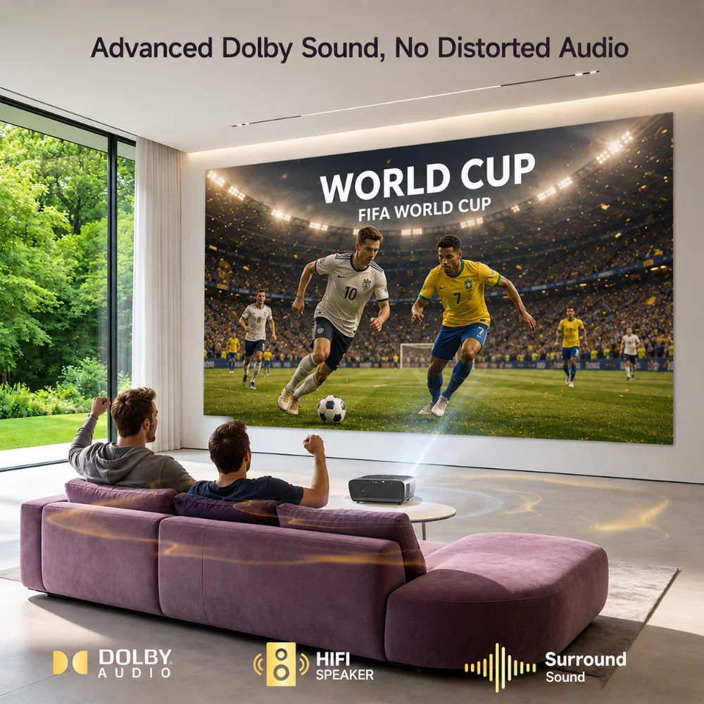 CAIWEI S7+ 4K Ultra HD Projector Video 4000 ANSI Home Theater Android for Movies Auto Focus Smart TV Beam Projectors for Outdoor - view 5