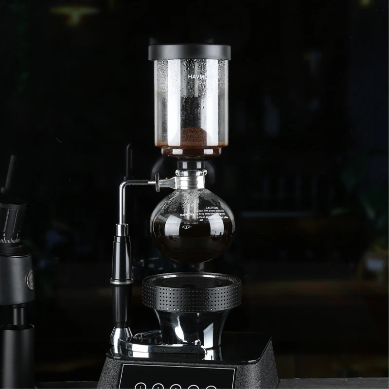 Home Kitchen Pour Over Heat Resistant Glass Syphon Coffee Maker 3/5 Cups Siphon Coffee Maker