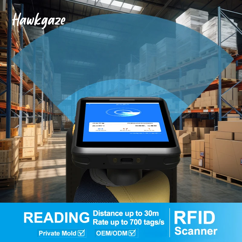 Wireless Android Pda Rfid Tags Reader Barcode Scanner Android Portable Mobile Handheld Uhf Rfid Reader Scanner Long Range