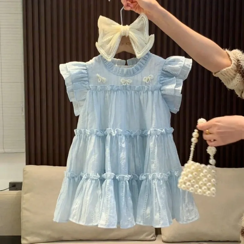 

Girls' Tank Top Princess Dress 2026 New Summer Dress Children's Baby Western Style Mesh Dress Trendy