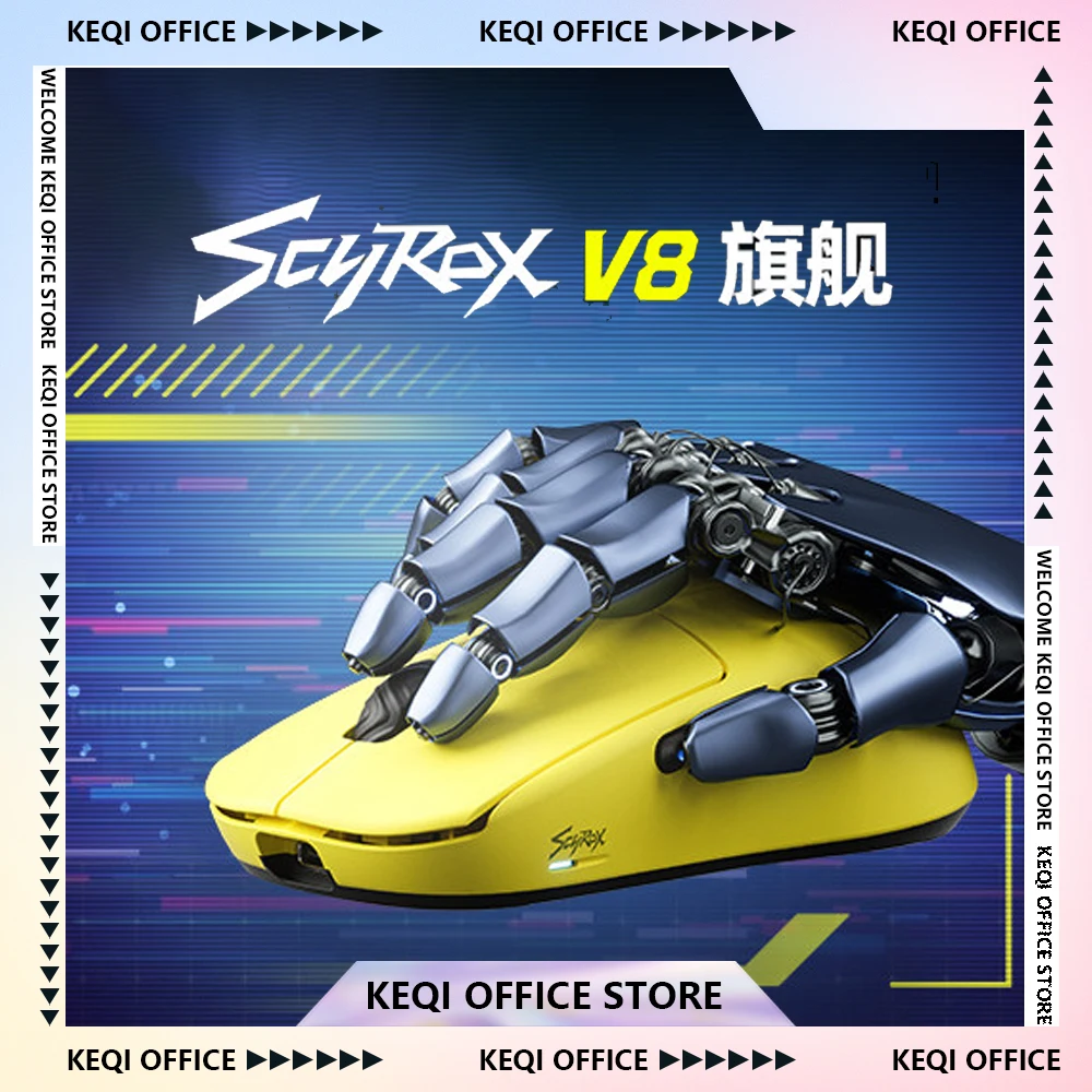 

Scyrox V8 Gaming Mouse Wireless Lightweight Small Hand E-sports Mice 8K 3950 Customized Mouse PC Accessory Gifts