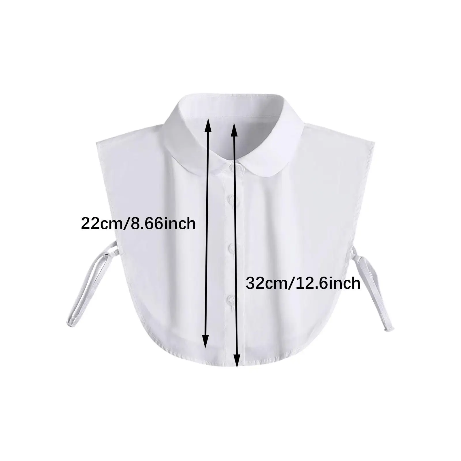 White Women False Collar Stylish Half Shirts False Collar for Uniforms Clothes
