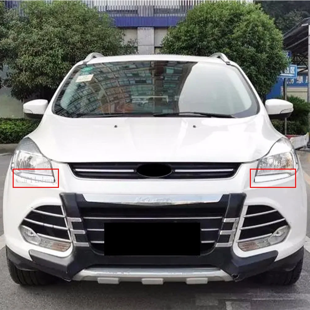 Pair Of Fog Light Bumper Bezels – Fits Ford Escape & Kuga 2017-2019, Clear Lens, H11 Halogen