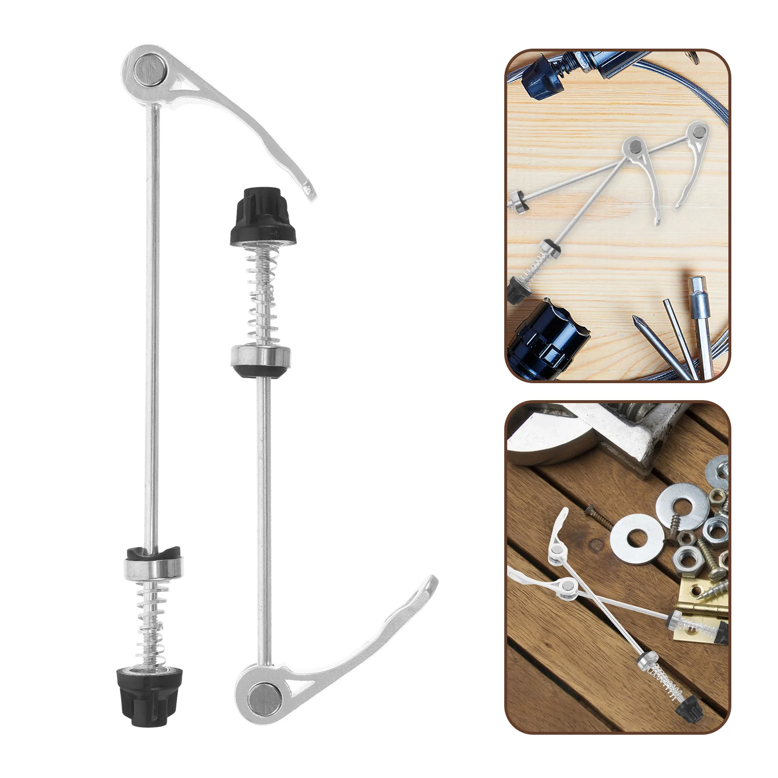 

2Pcs Quick Release Wheel Hub Skewers for Mountain Bike Extended Lever Easy Installation Durable Bike Accessories