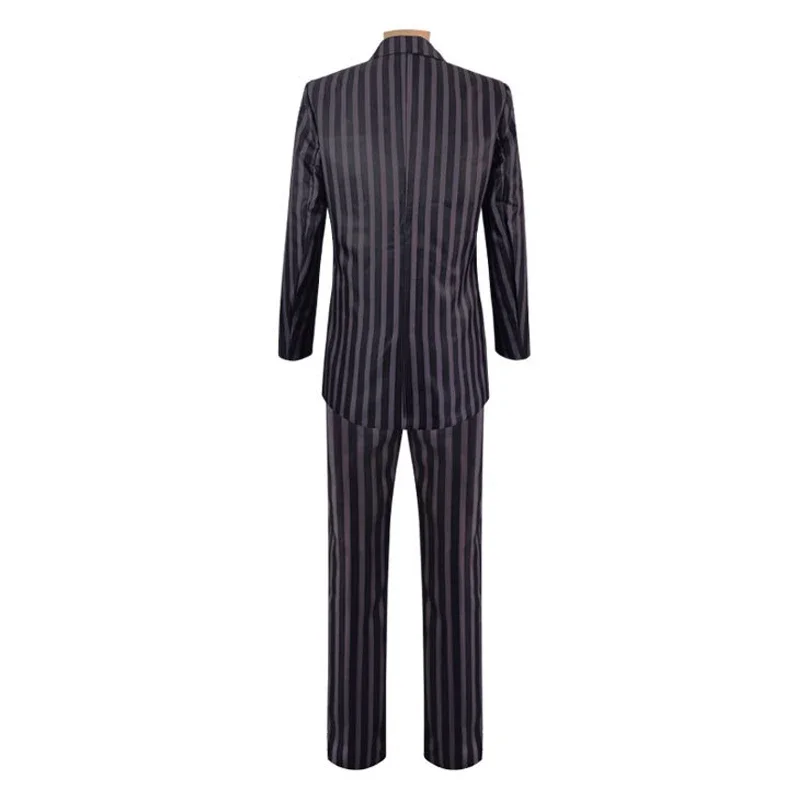 Costume de Cosplay du Film Addams Gomez, Tenue de ixd'Halloween, Manteau, Chemise et Pantalon Imbibés, Uniforme de Carnaval