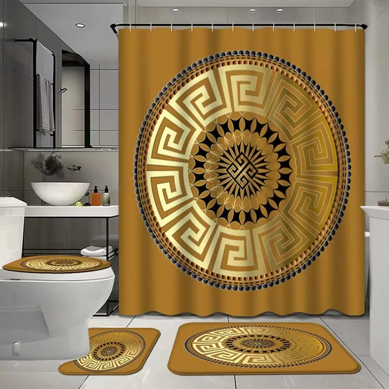 

Modern carpet shower curtain set is environmentally friendly, durable, washable, waterproof, quick drying, machine washable