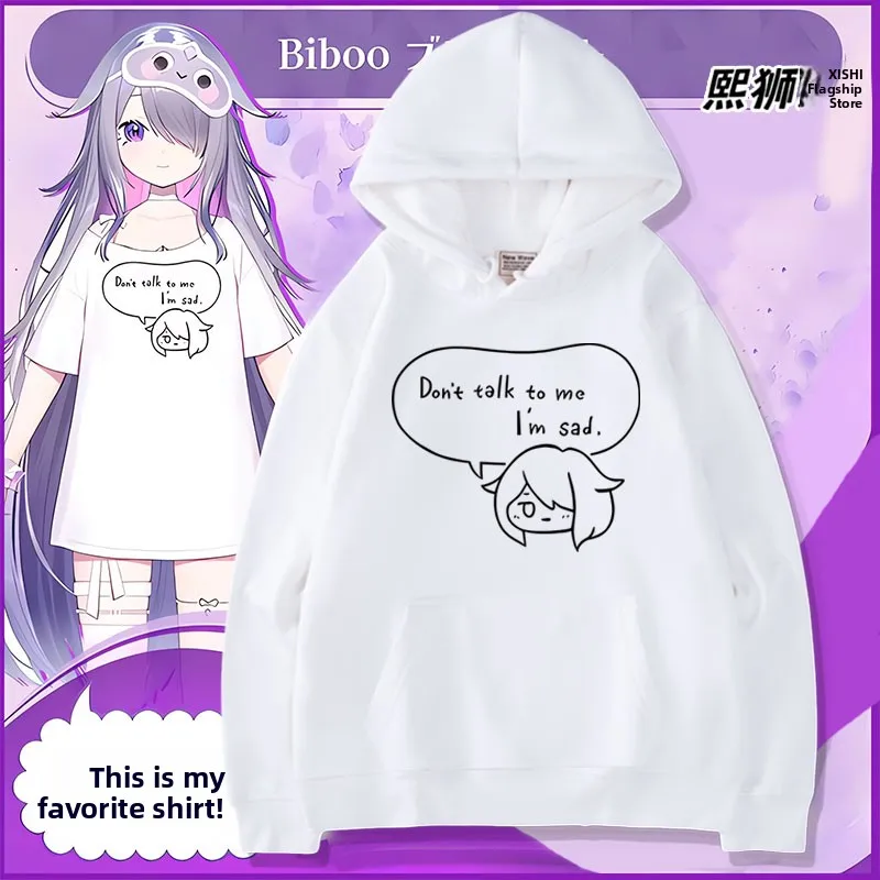 

Hololive HoloEN New Clothing Ancient Stone Bead Spwear Hoodie ex Cotton Polyester Long Sve Printed Sweatirt