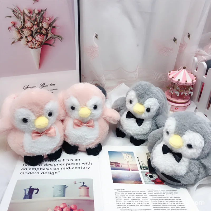 Girls Winter Non Slip Home Shoes Children Couple Cute Cartoon Penguin Heel Wrap Cotton Slippers Boys Plush Warm Cotton Kid Shoes