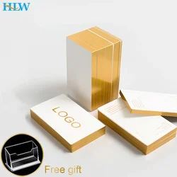 100PCS Customized Business Card High Grade Gold Foil Card Double-sided Printing  90X54MM