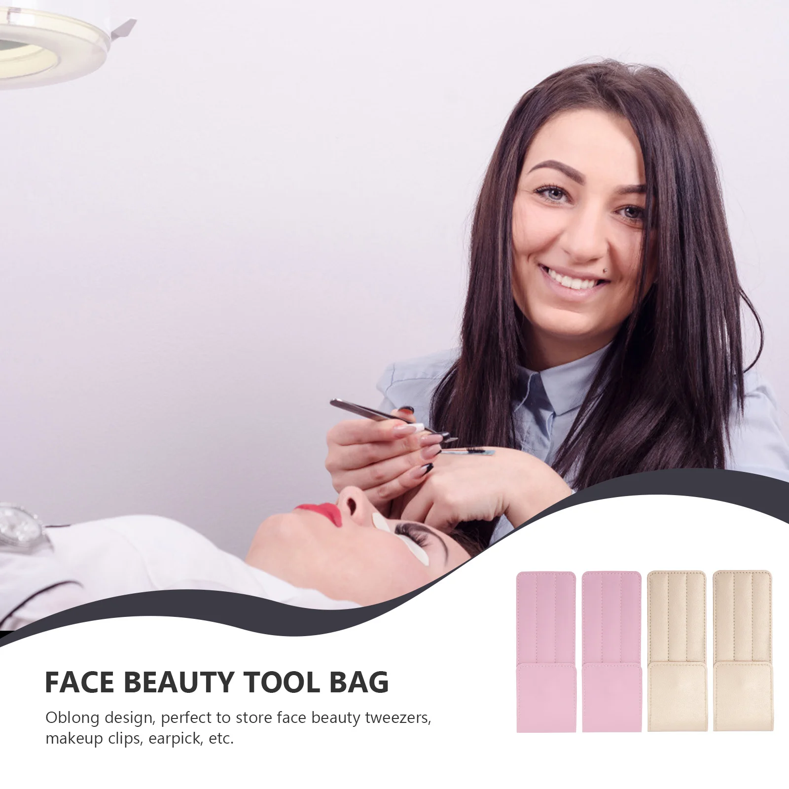 4 قطع من غطاء تخزين الأدوات، حاوية محمولة قوية لملحقات تجميل الوجه، حقيبة تنظيم فنان المكياج الاحترافية #3