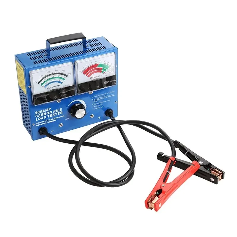 500 Amp Carbon Pile Battery Load Tester, 6V/12V Adjustable for 1000CCA Automotive System Diagnosis