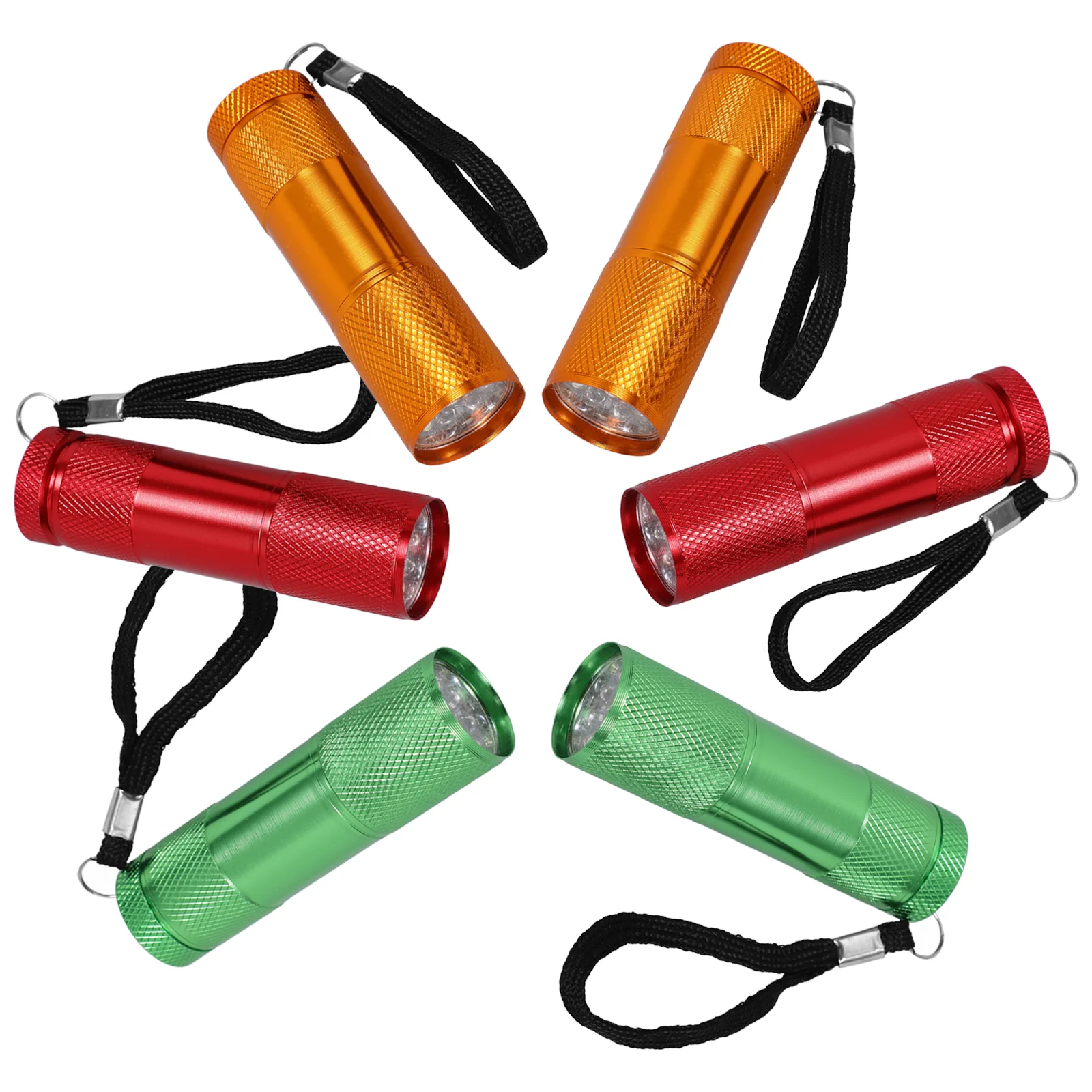 

6 Pcs Camping Flashlight Pocket Mini Outdoor Thumb Small Multifunctional Aluminum Alloy Travel Super Power Multipurpose LED