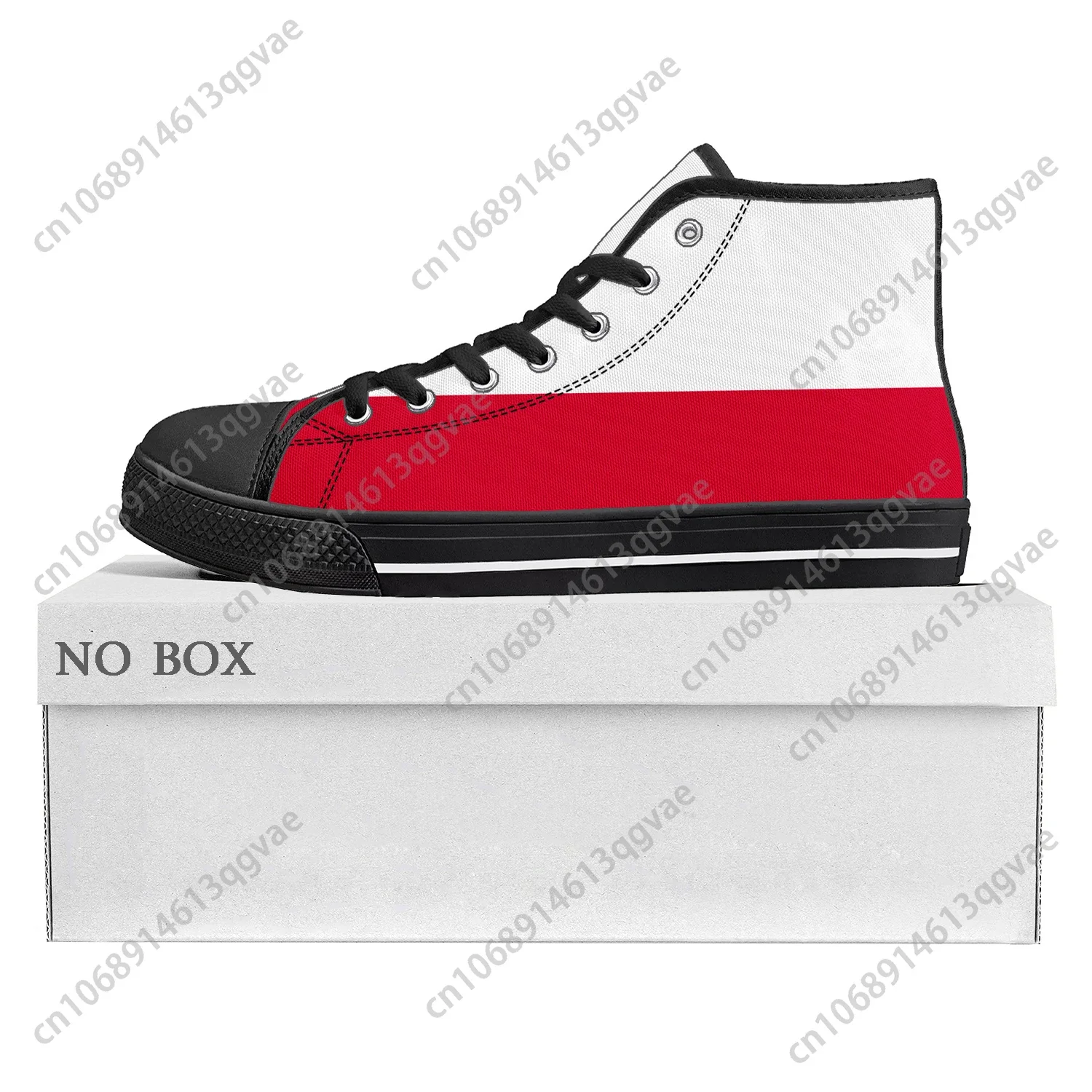 Polish Flag High Top High Quality Sneakers Mens Womens Teenager Canvas Sneaker Poland Casual Couple Shoes Custom Shoe