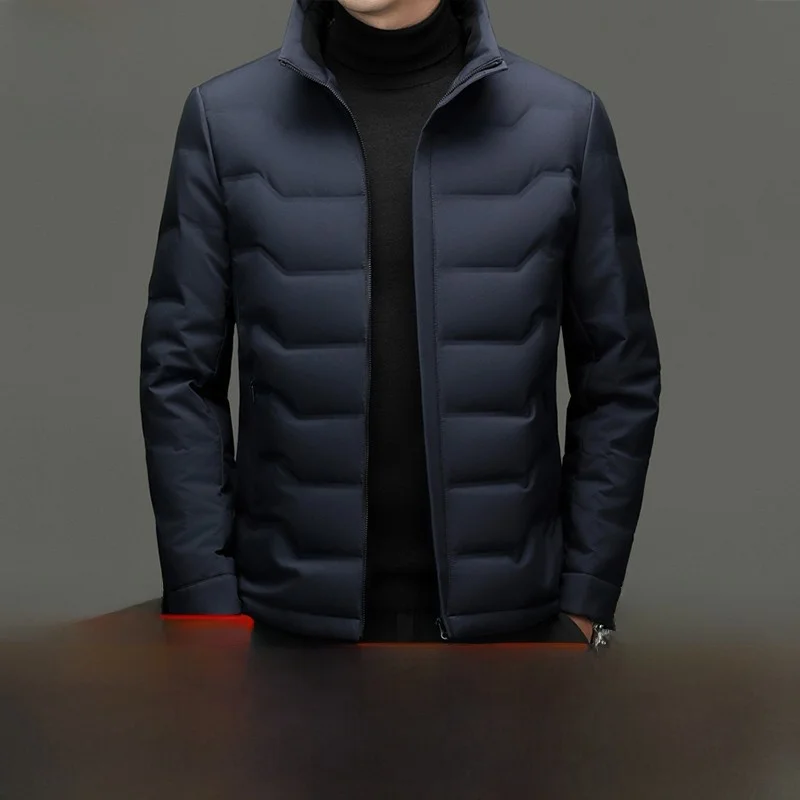 

Pierre Cardin Men's down Jaet Winter New Sle Busin Collar Windproof Warm Du down Coat Zipper Double Layer Glue Polye...