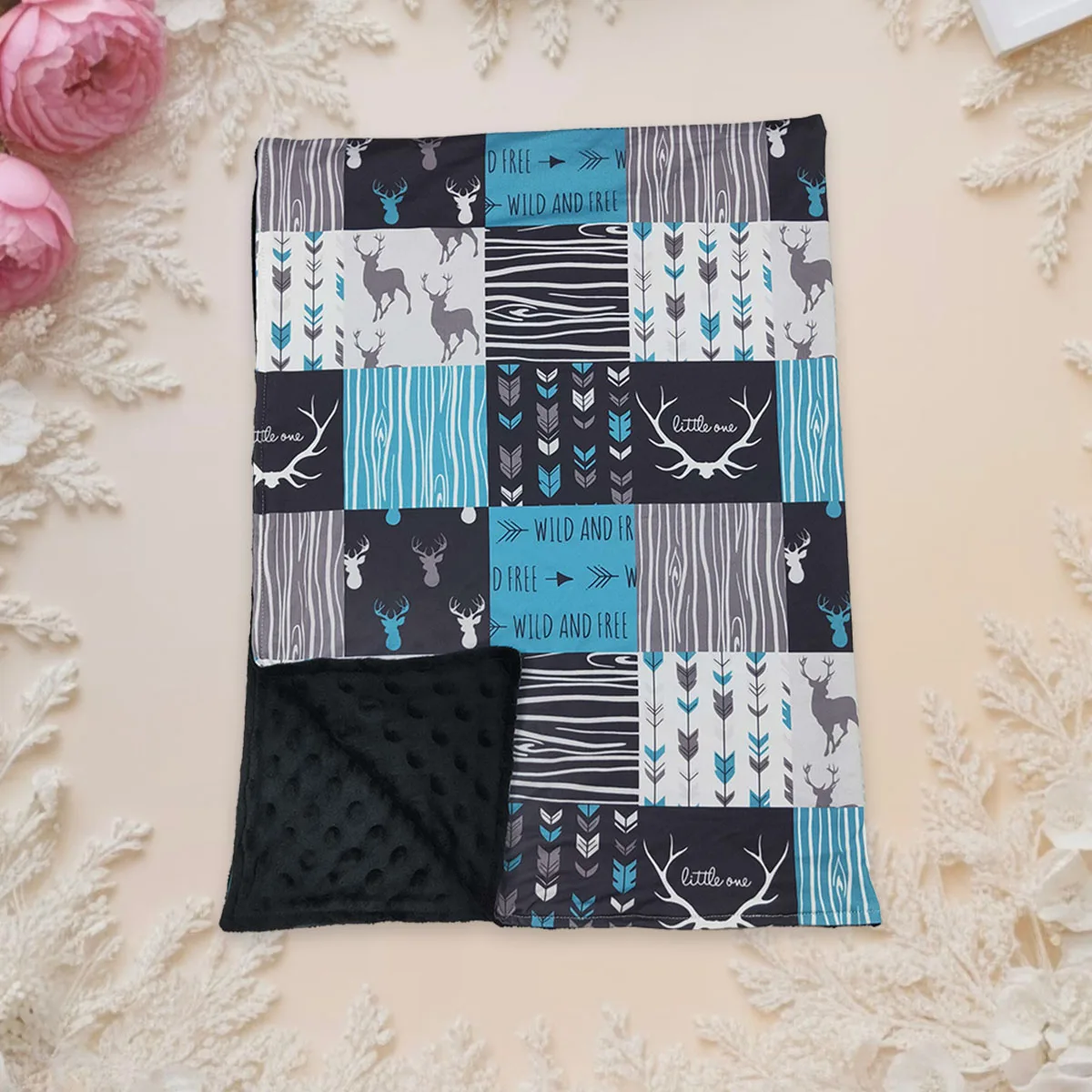 

Одеяло для новорожденных, норковое тонкое одеяло, детское постельное белье, флисовое фланелевое одеяло с оленями для охоты в клетку, портативные одеяла в западном стиле для девочек и мальчиков