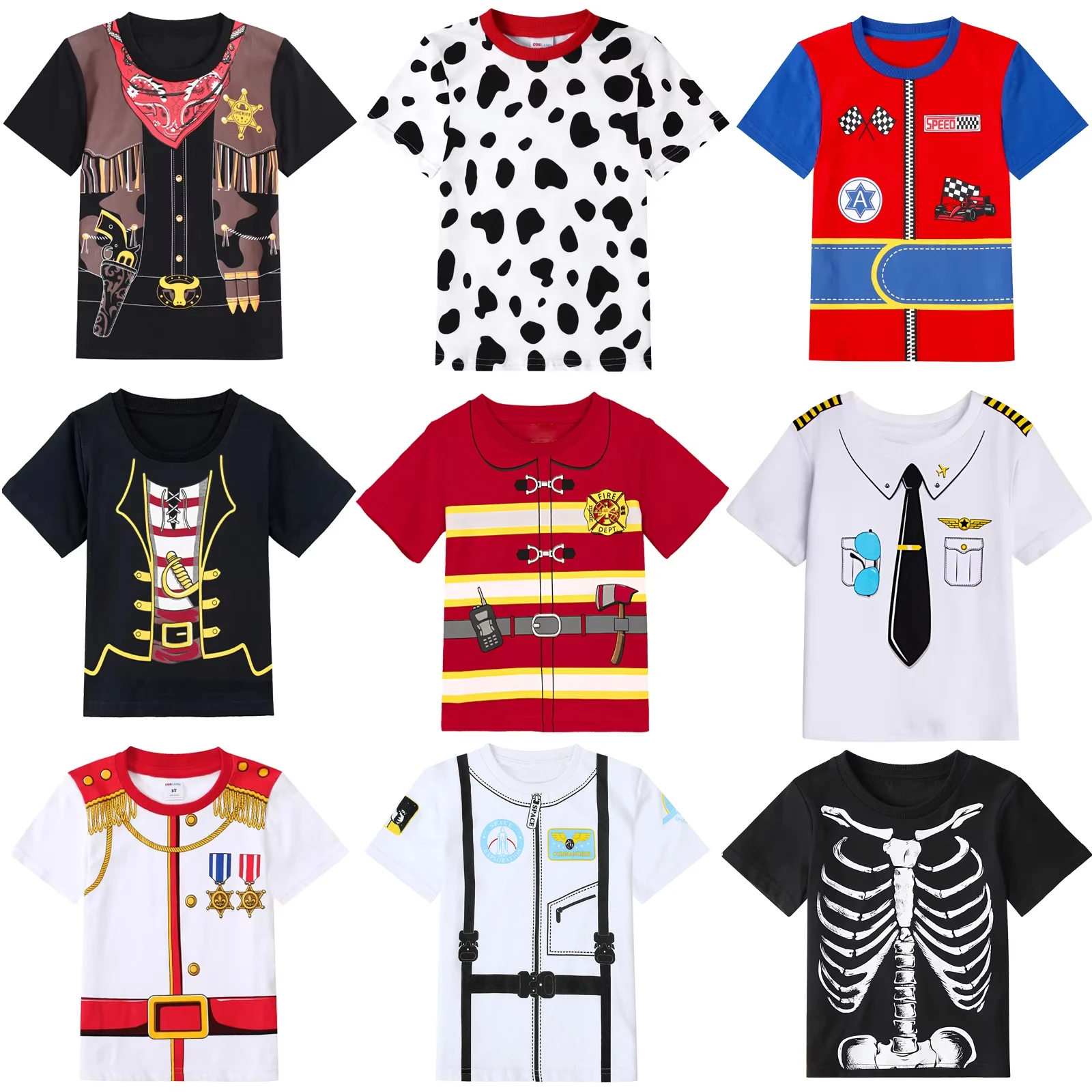 disfraz-criancas-camisa-traje-meninos-astronauta-bombeiro-trajes-da-crianca-piloto-policia-cosplay-roupas-carnaval-halloween-camiseta