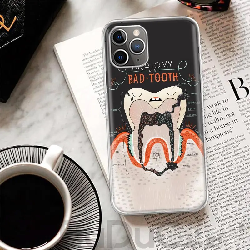 Wisdom Teeth Dentist Tooth Cover For iPhone 16 15 14 13 12 11 Pro Max Apple Phone Case X XS 7 Plus 8 + Art Customized Print Shel