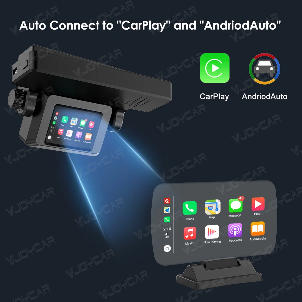 New Design Car Head Up Display Navigation System BLE H10 Free APP Google Map Carplay Android Auto Hud For Car GPS Projector - Image 5