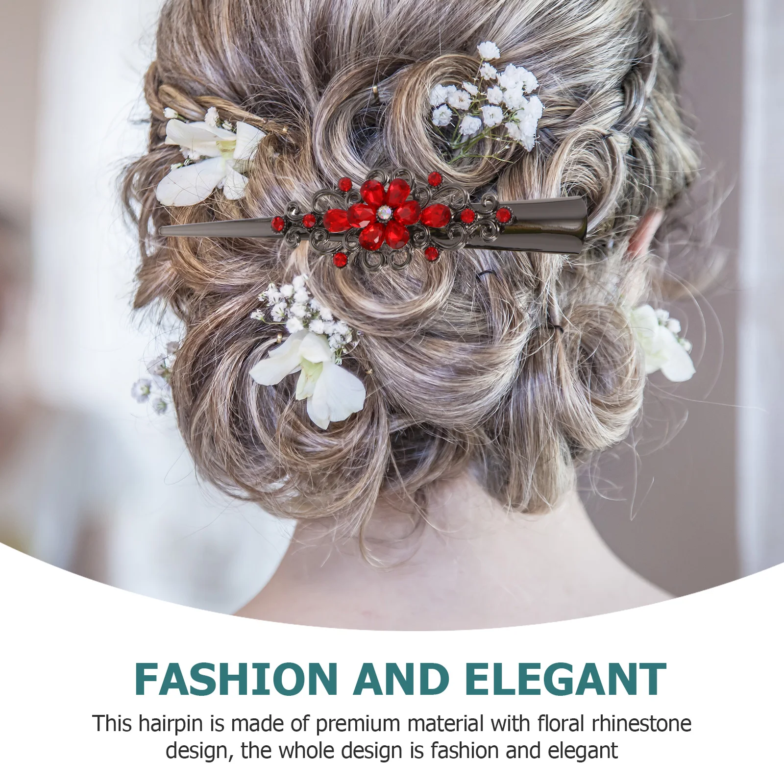 

2 Pcs Horn Clip Hair Accessories Clips Unique Mini Rhinestone Barrette Alloy Women Hairpin Bride Large Duck Bill Decorative