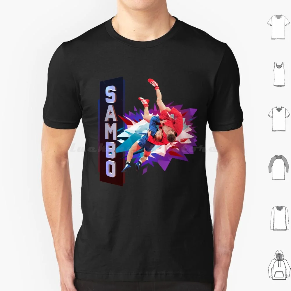 Sambo Throw T Shirt Big Size 100% Cotton Sambo Judo Bjj Jiu Jitsu Inscription Andrey Spirin Wrestling Grappling Equipment