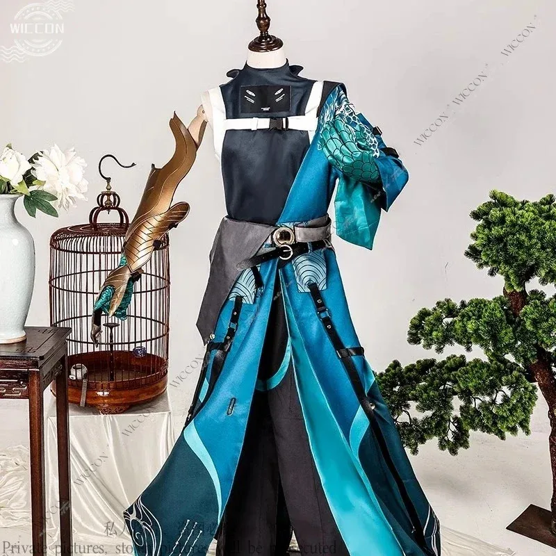 

Jiyan Cosplay Man Wig Costume New Roles Wuthering Waves For Halloween Christmas Comic Con Game Anime Party Costume Azure Dragon
