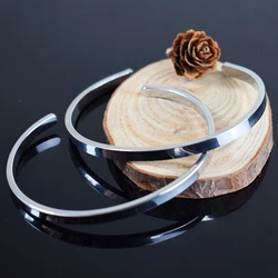 1PCS  DIY Bracelet Blanks Copper Alloy /  Stainless Steel Cuff Bangle Diy Jewelry Engraving Bracelet Accessories