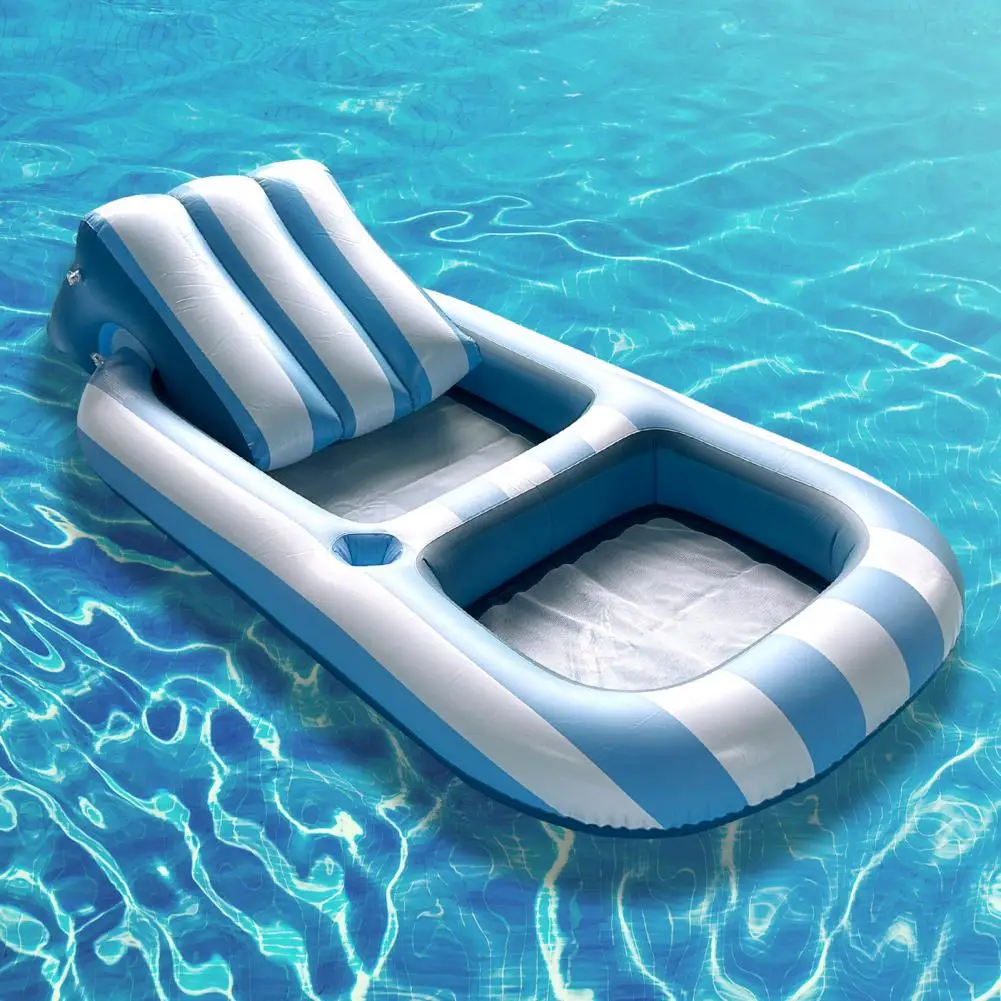 Galleggiante per piscina galleggiante Extra con portabicchieri con schienale per adulti galleggiante per piscina in Pvc resistente per il massimo Comfort di rilassamento