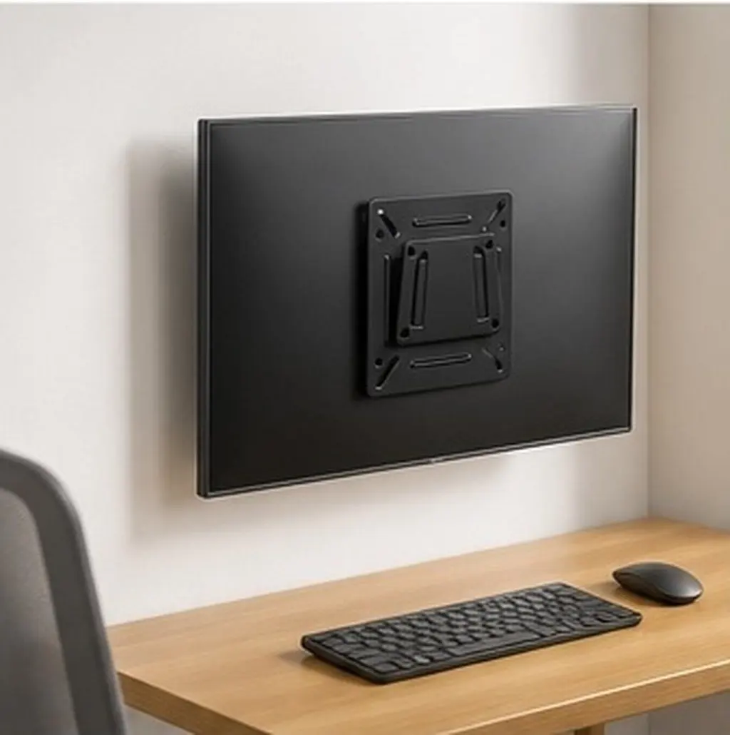 Stainless Steel Monitor Holder 14-24 Inch Wall-Mounted Support Rack Heavy-Duty Sturdy Monitor Bracket for Industrial Home Hotel