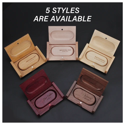 Imagen 2 del producto JASTER USB 3,0 logotipo de alta velocidad caja de madera logotipo Personal cliente Pendrive 8GB 16GB 32GB 64GB unidad Flash USB Pen Drive U Disk