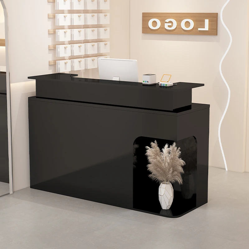

Aesthetic Luxury Reception Desk Counter Decorations Simple Modern Hair Salon Cashier Reception Desk Counter Office Furniture
