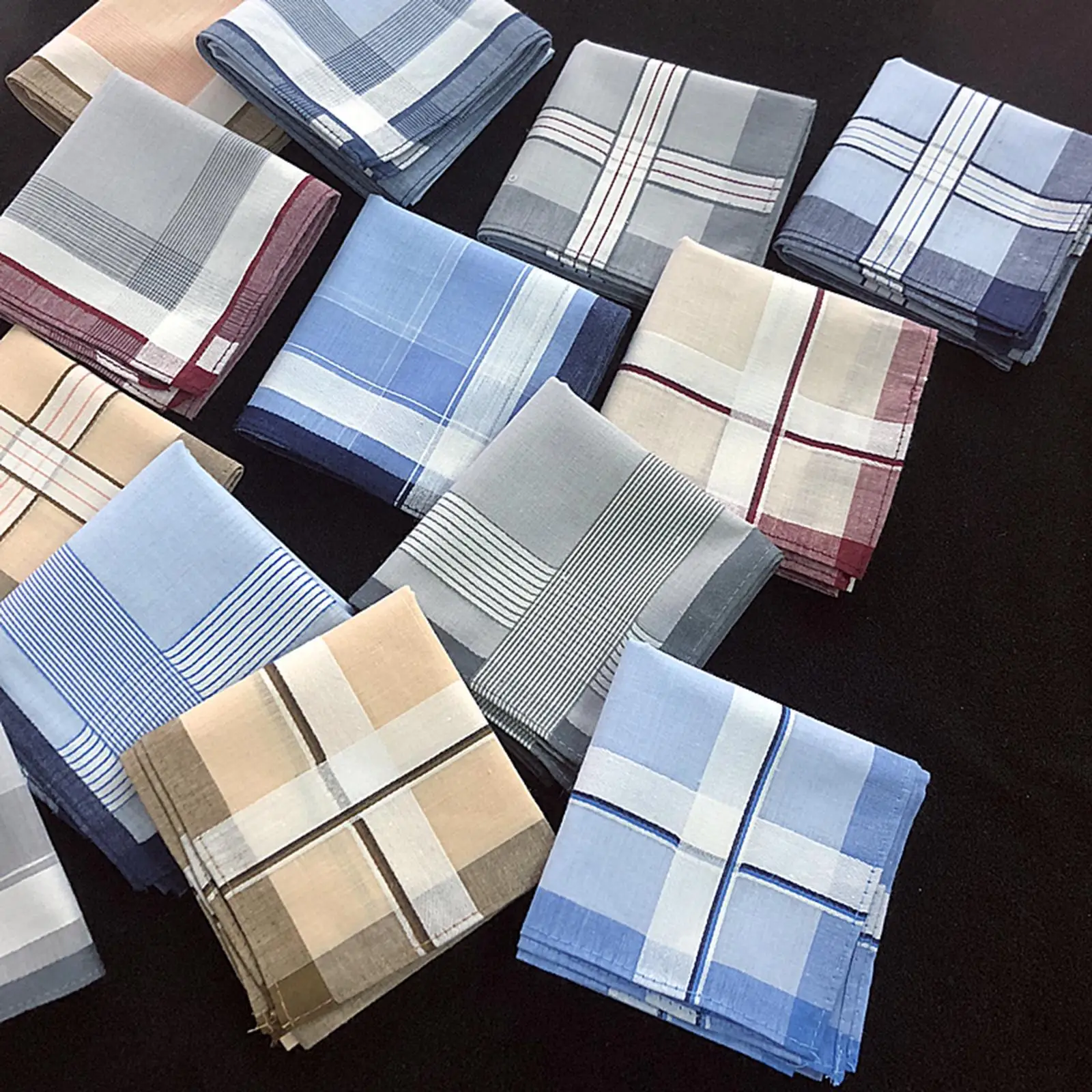 Elegant Men's Handkerchief Pure Cotton Classic Pocket Square for Suit Wedding Handkerchiefs Reusable Gift