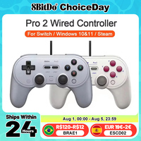 8BitDo Pro 2 Wired Gamepad for Nintendo Switch PC Gamepad RetroPie Raspberry Pi Ultimate Software Adjustable Hair Triggers