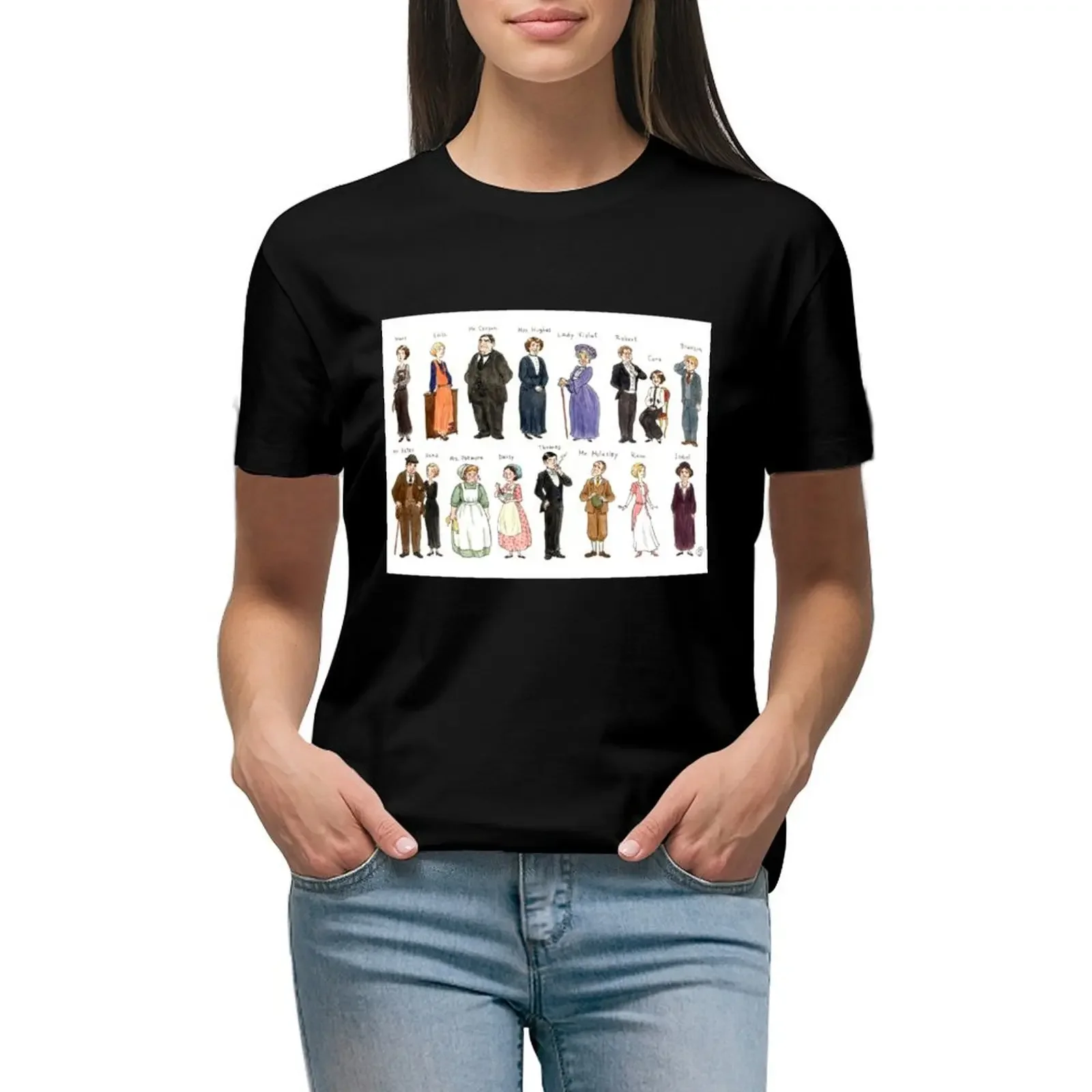 

Downton A. Portraits T-Shirt sports fans customizeds Female clothing Woman clothes