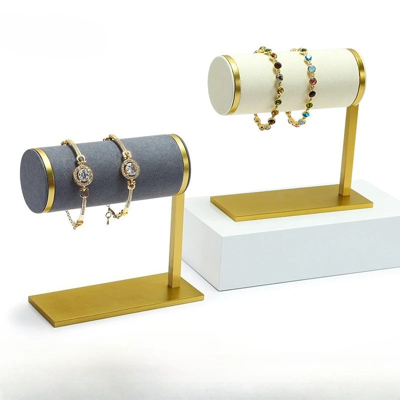 

Suede Bracelet Display Rack Metal Microfiber Bracelet, Jewelry Storage Watch Window Display Props Live Broadcast