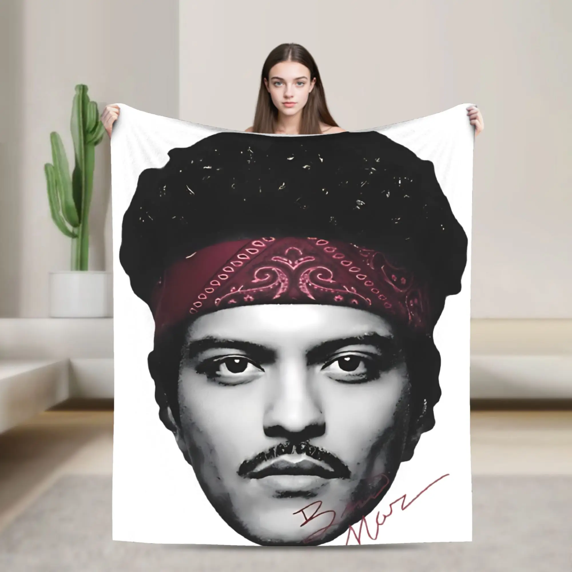 Bruno Mars The Romantic Tour 2026 Blanket  Soft Warm Novelty Plush Throw Blanket For Home Decor Flannel Bedspread Bed Cover