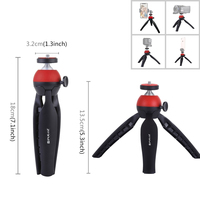 PULUZ Pocket Mini Handle Tripod Mount with 300 Degree Ball Head & 1/4 Inch Screw For Smartphones, GoPro, DSLR Camera