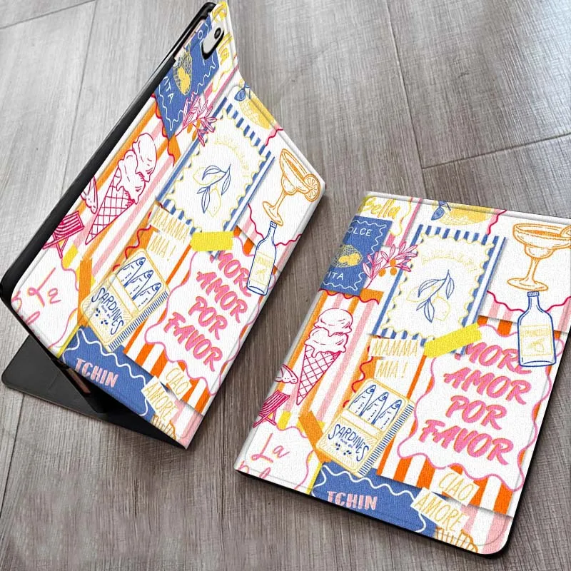 

Art Collage Pattern For iPad Pro 7 8 9 Gen 2 11 13 5th 6th 10th 11th M5 M4 12.9 10.9 10.2 Inch 2024 2025 Tablet Case