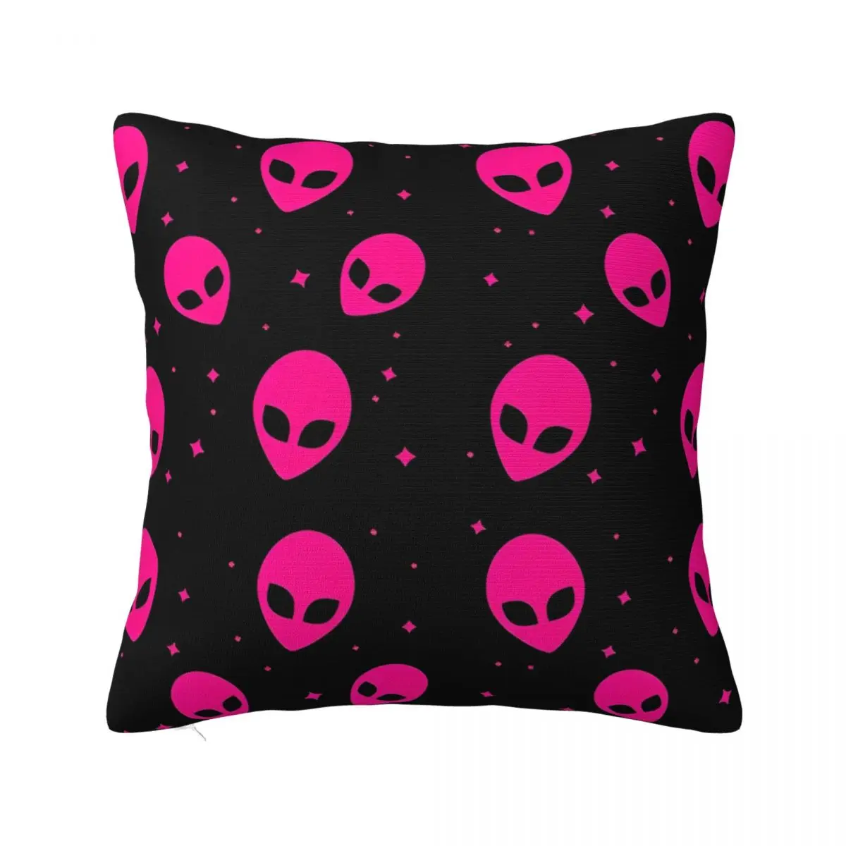 Pink Soft Aesthetic Alien Pattern Pillowcase Soft Polyester Cushion Cover Decorative Throw Pillow Case Cover Zippered