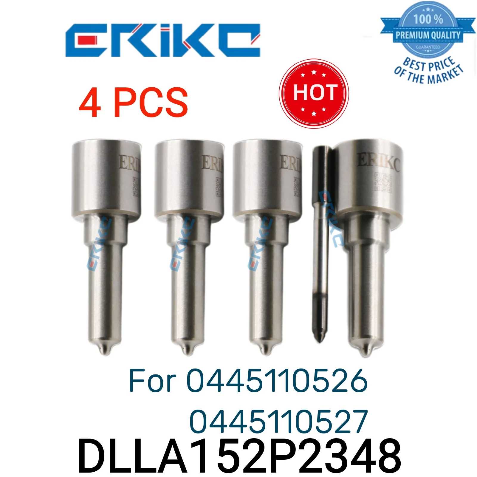 

4 PCS DLLA152P2348 Nozzle Injection 0 433 172 348 DLLA 152 P 2348 Oil Spray Nozzle DLLA 152P2348 for 0445110526 527