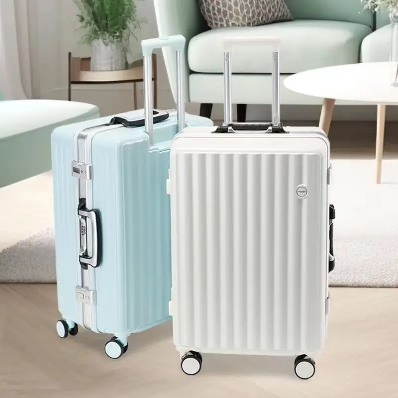 Aluminum Frame Trolley Case Travel Suitcase Carry-on Rolling Luggage Large Capacity Trunk Student Password Box Universal Wheel