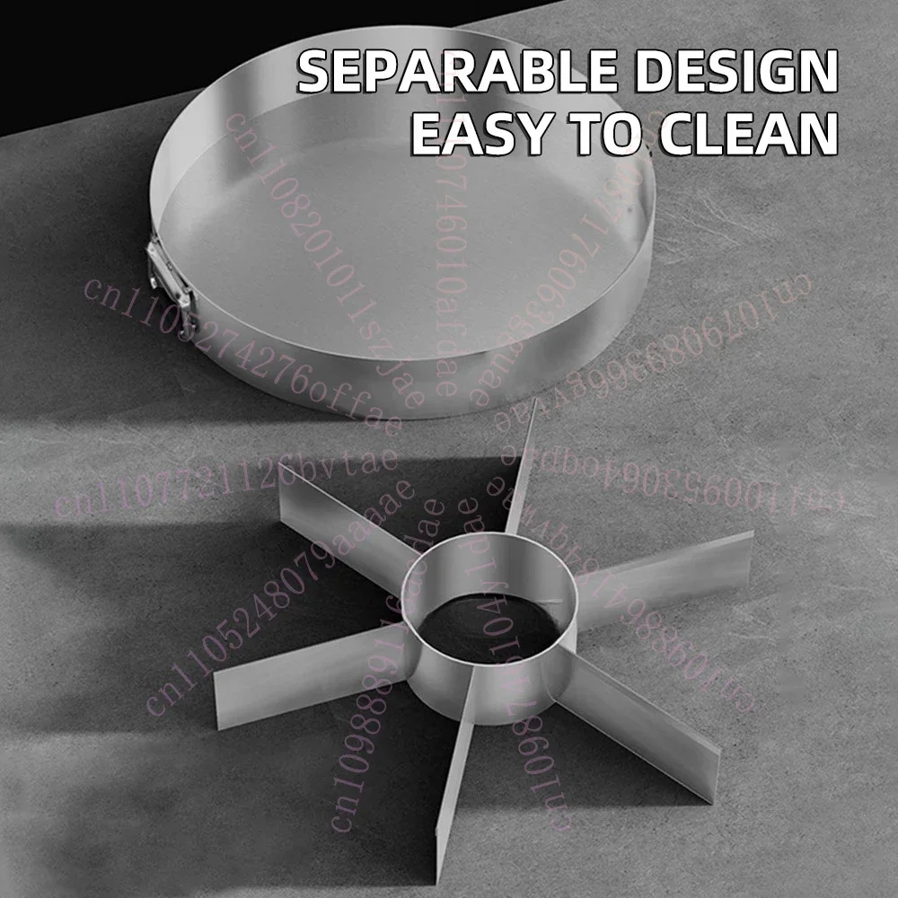 Flavor Compartments Food Cooker Stainless Steel Tray Cafeteria Meal Tray Serving Plate Thickened Dividing Disc