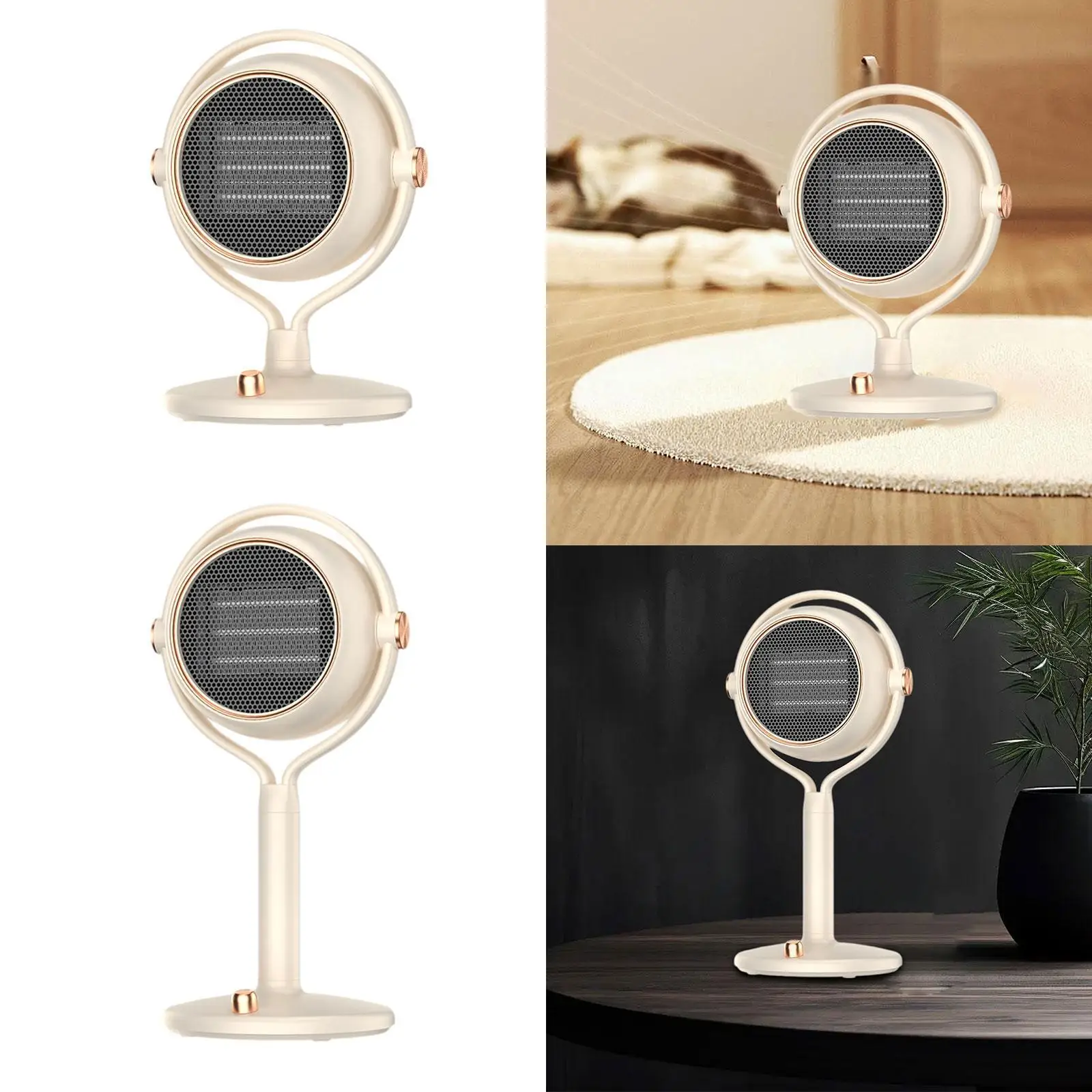 Electric Space Heater Space Saving Portable Heater Fan for Home Office Desk