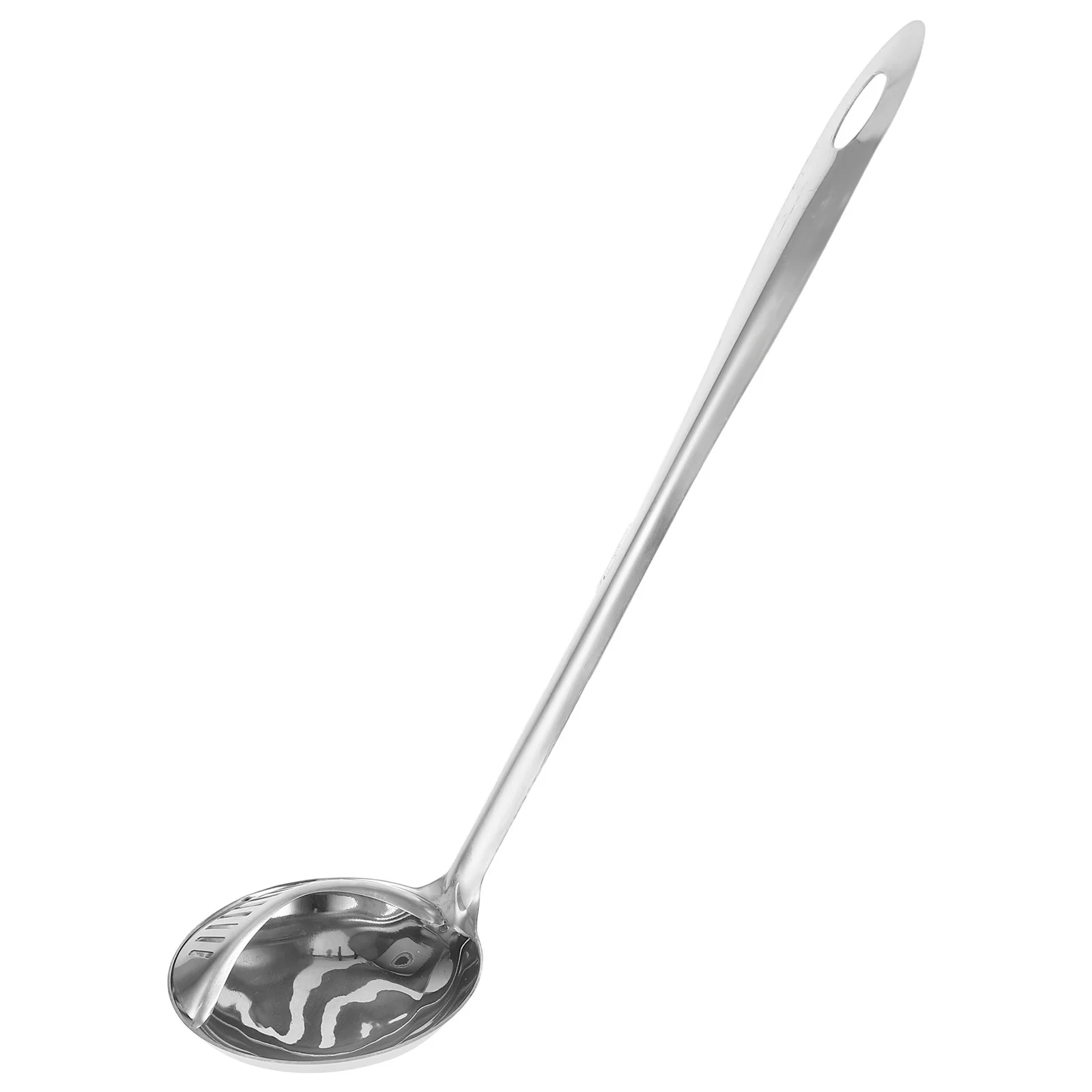 

Hot Pot Spoon Stainless Steel Soup Ladle Strainer Dual Function Oil Separator Cooking Skimmer For Noodles Stewing Draining