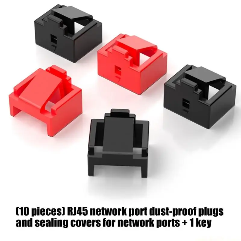 RJ45 Connectors Dust Plugs Cover Set Of 10 With Security For Networking Interfaces