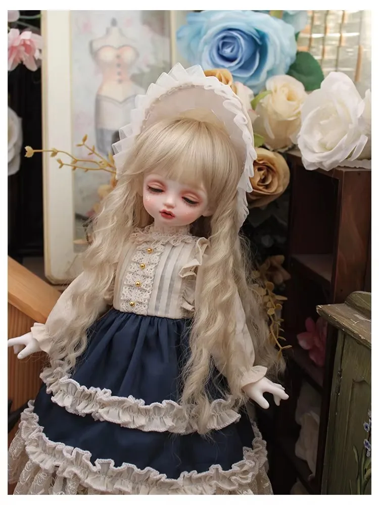 1/4 BJD Doll Clothes Accessories Dress And Hat Set for 1/6 BJD Blyth Doll Compatible with 1/3 Scale Doll Clothes