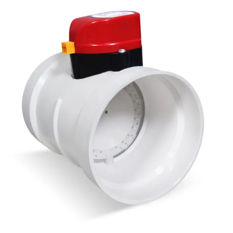 4 inch Plastic air damper valve HVAC electric air duct motorized damper for ventilation pipe valve 220V 12V 24V 110mm