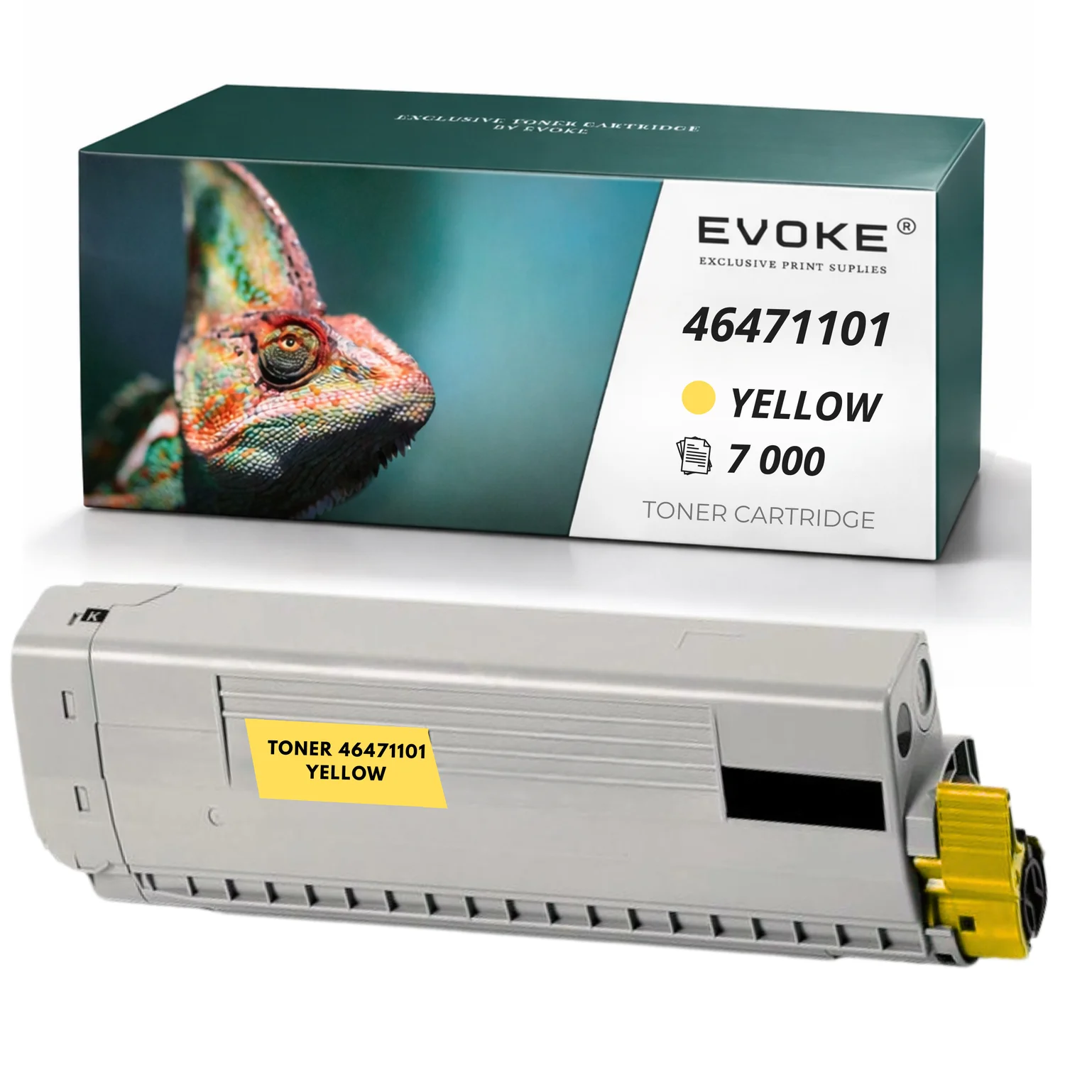Evoke Compatibele Toner voor Oki C823 Y C823Y C823 46471101 Geel 7000 Pagina's C823 C833 C843