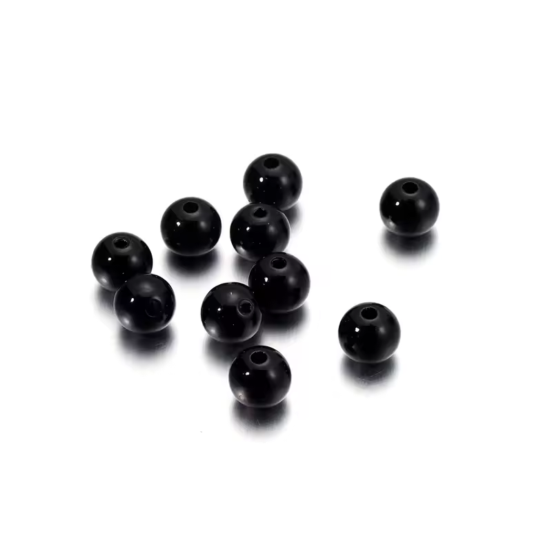 10-1000pcs/lot 3-20mm Straight Holes Acrylic Imitation Pearl Beige Bracelet Round Beads For DIY Craft Jewelry Making Supplies - Image 13